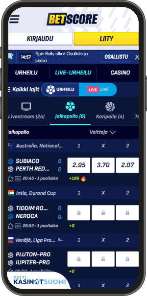 betscore casino livepelit
