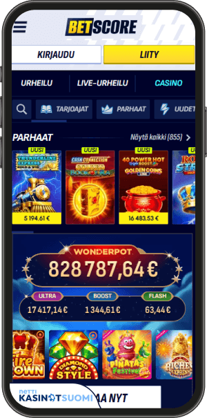 betscore kasinopelien aula