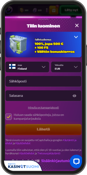 slotrave casino rekisteröitymislomake