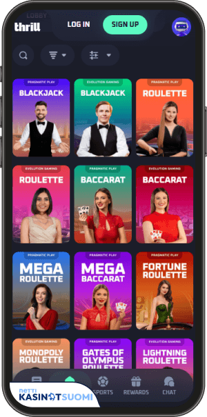 thrill casino livepelit