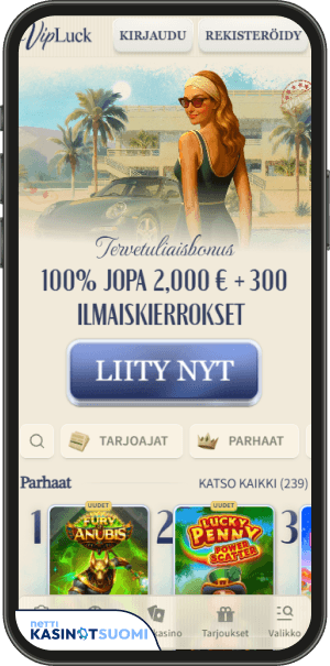 vipluck kasinopelien aula