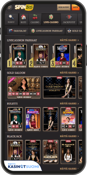 spinboss casino livepelit